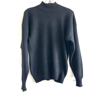 Neiman Marcus Black High Neck Cashmere Sweater Sz M
